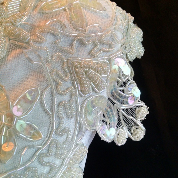 Sequin & Bead Over the Shoulder Wrap-Vintage - Picture 5 of 8